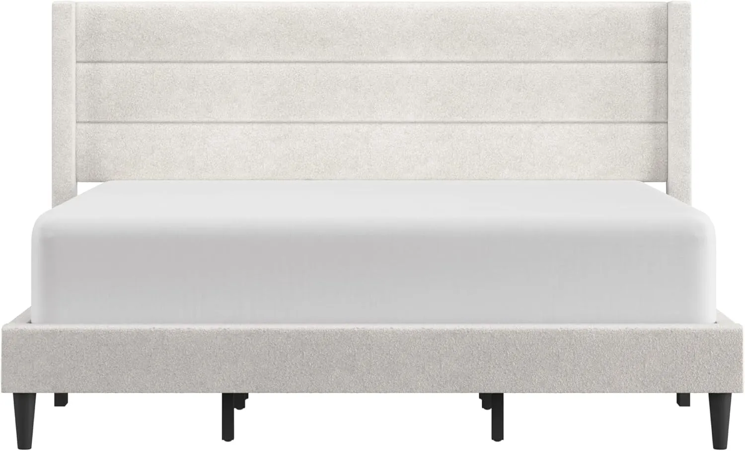 Hillsdale Demore King Upholstered Platform Bed, Ivory