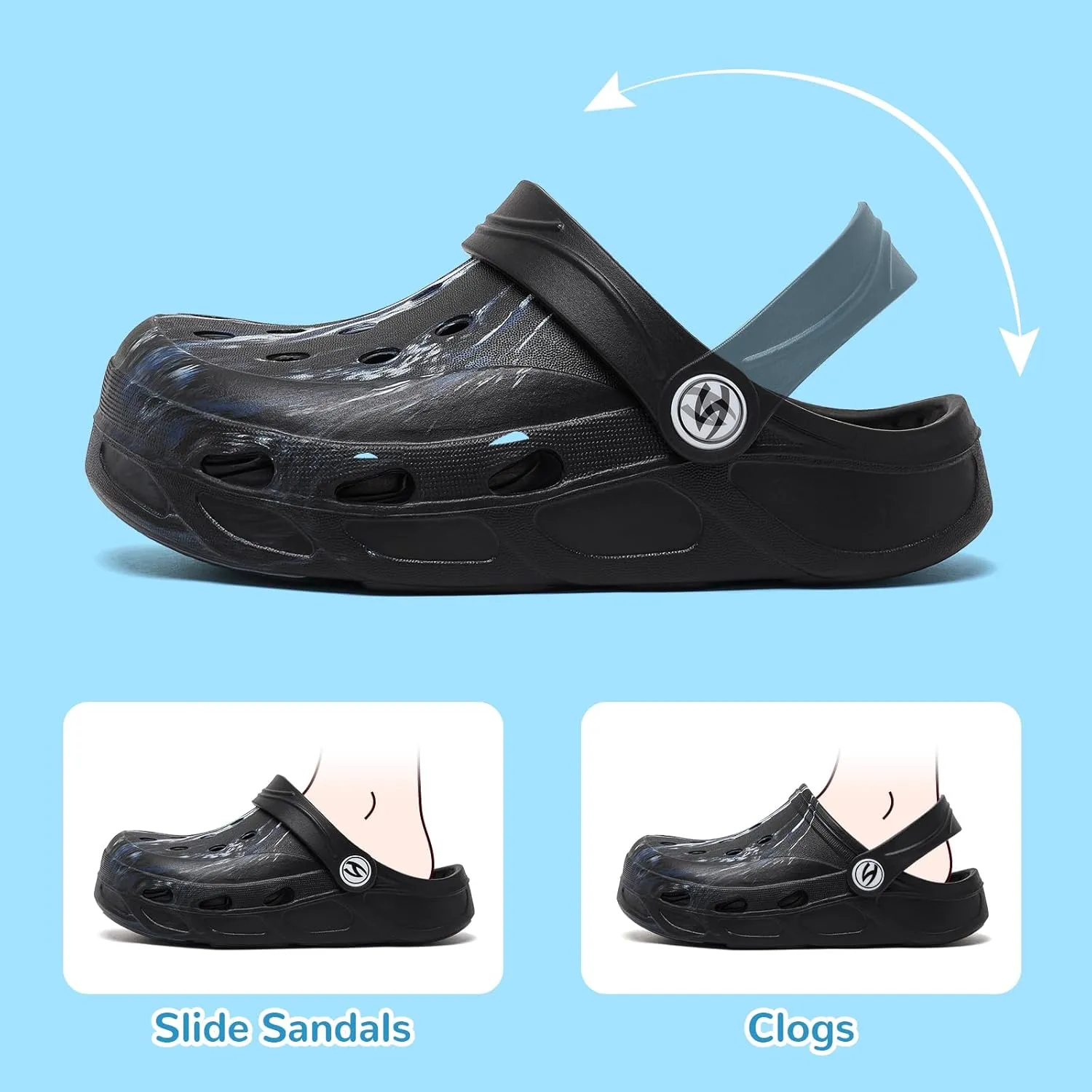 HOBIBEAR Boys Girls Classic Clogs Slip on Garden Shoes Cute Summer Sandals Water Shoes(Toddler/Little Kid)