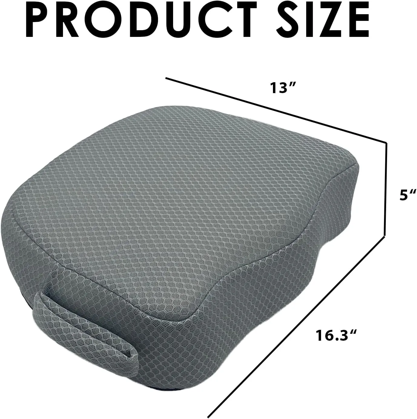 Hot Tub Booster Seat for Adults, 5 Inch Thick Supportive Cushion with Non-Slip Bottom, Weighted for Quick Sink Without Float, Spa Booster Seat for Hot Tub (Including Inflatable), Pool Gray