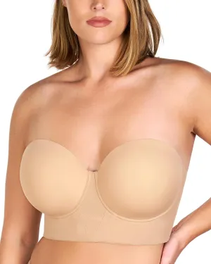 HSIA Longline Strapless Bras for Women Large Bust - Supportive Comfortable Grippy Corset Bandeau Plus Size