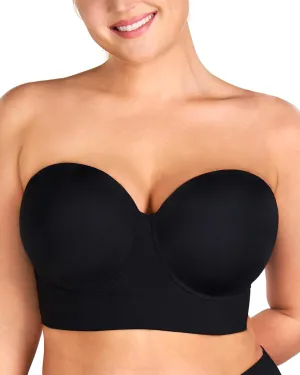 HSIA Longline Strapless Bras for Women Large Bust - Supportive Comfortable Grippy Corset Bandeau Plus Size