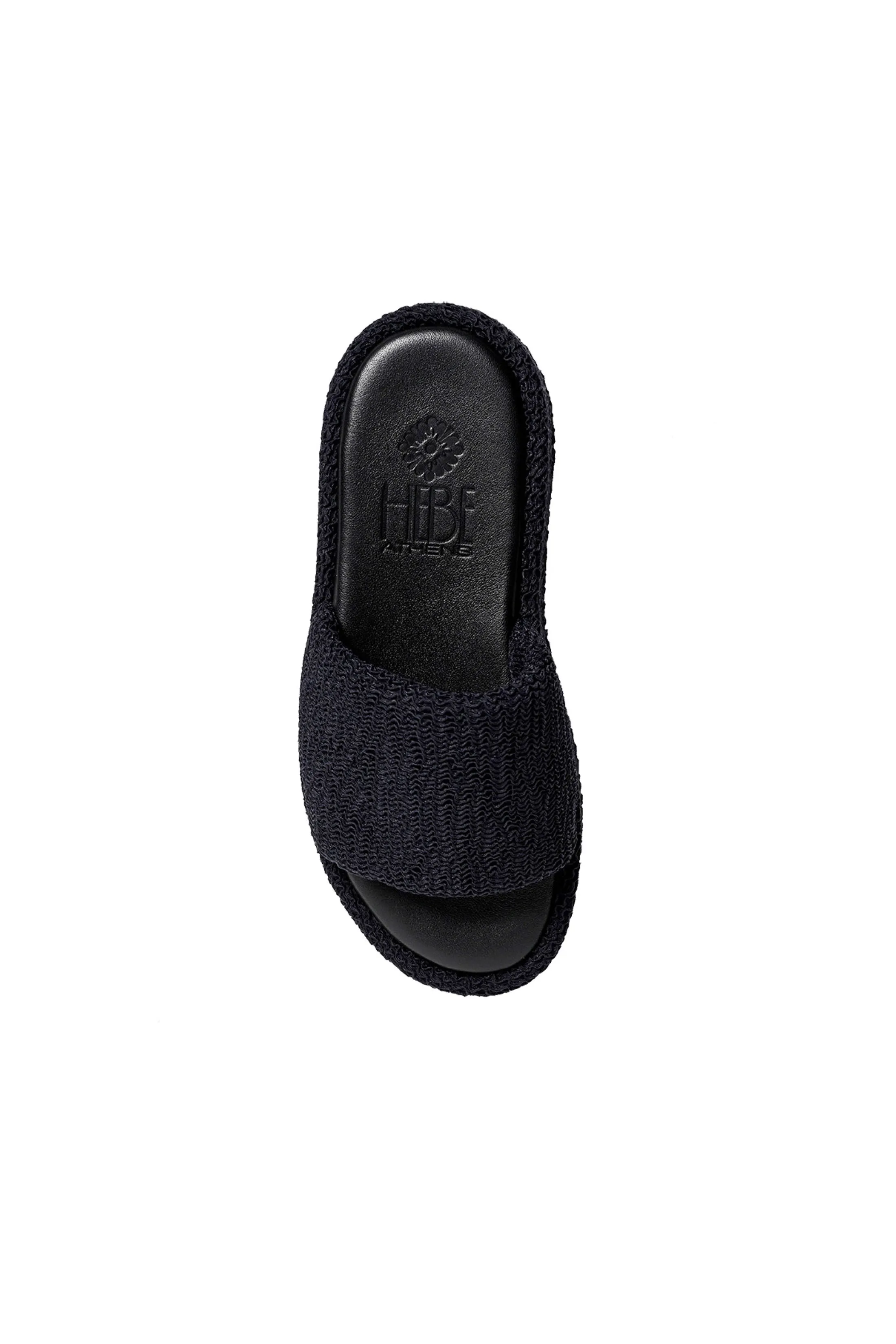 Ibiza Embossed Fabric & Leather Platform