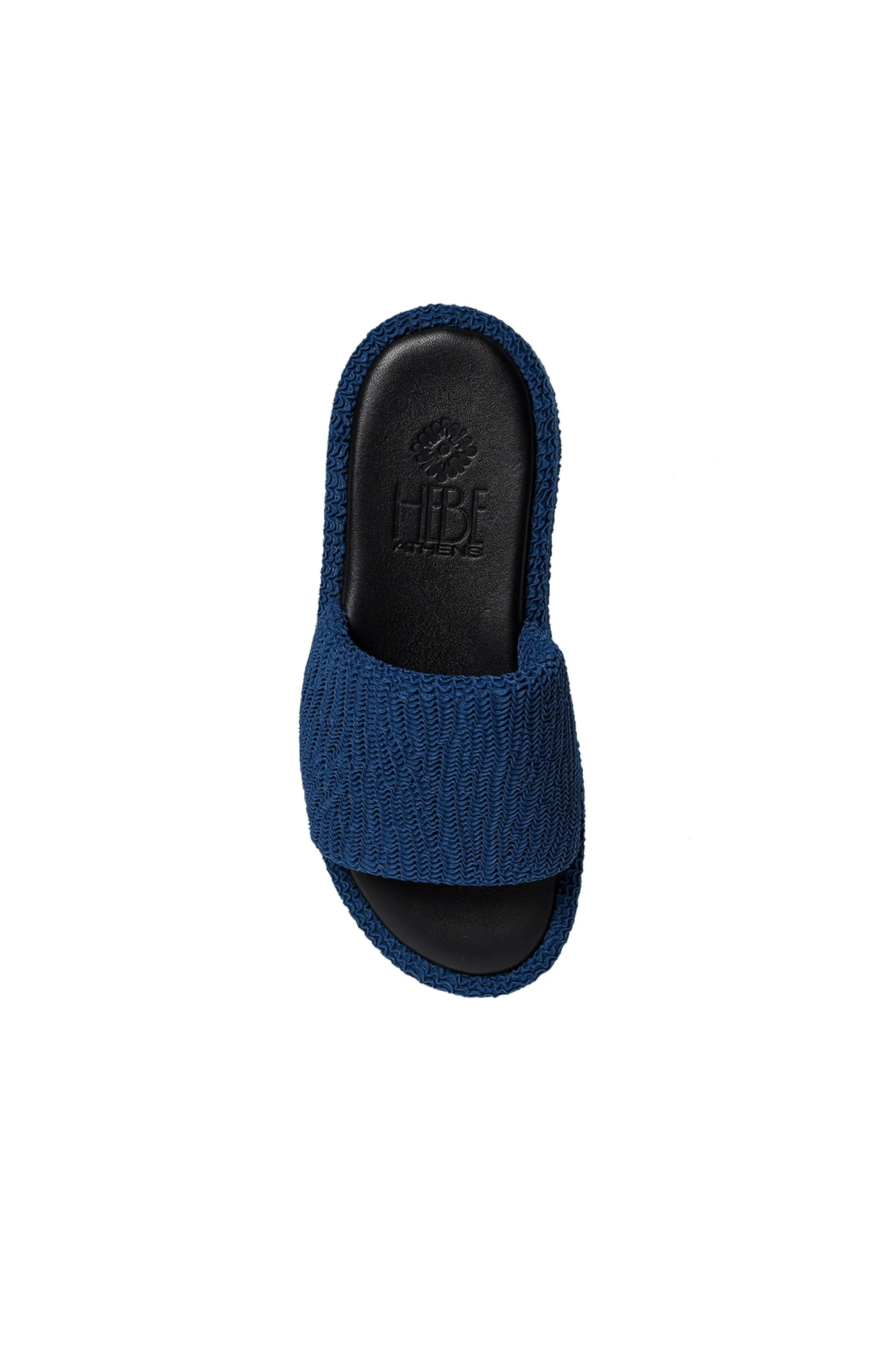 Ibiza Embossed Fabric & Leather Platform