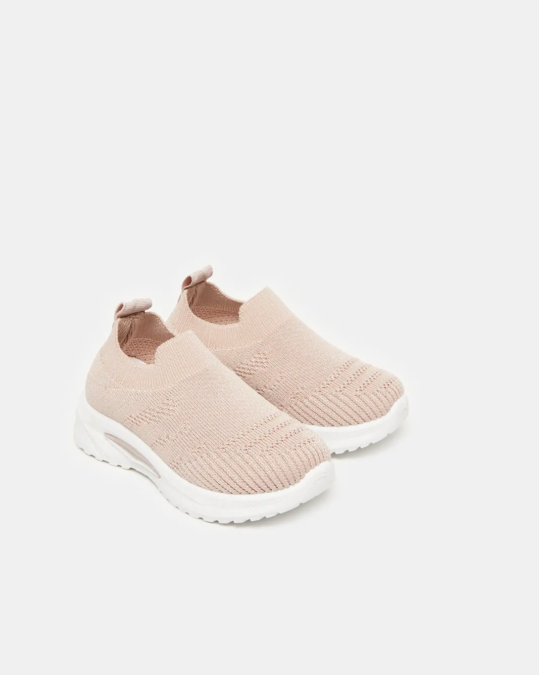 Infant Girls Pink Flyknit Slip-On