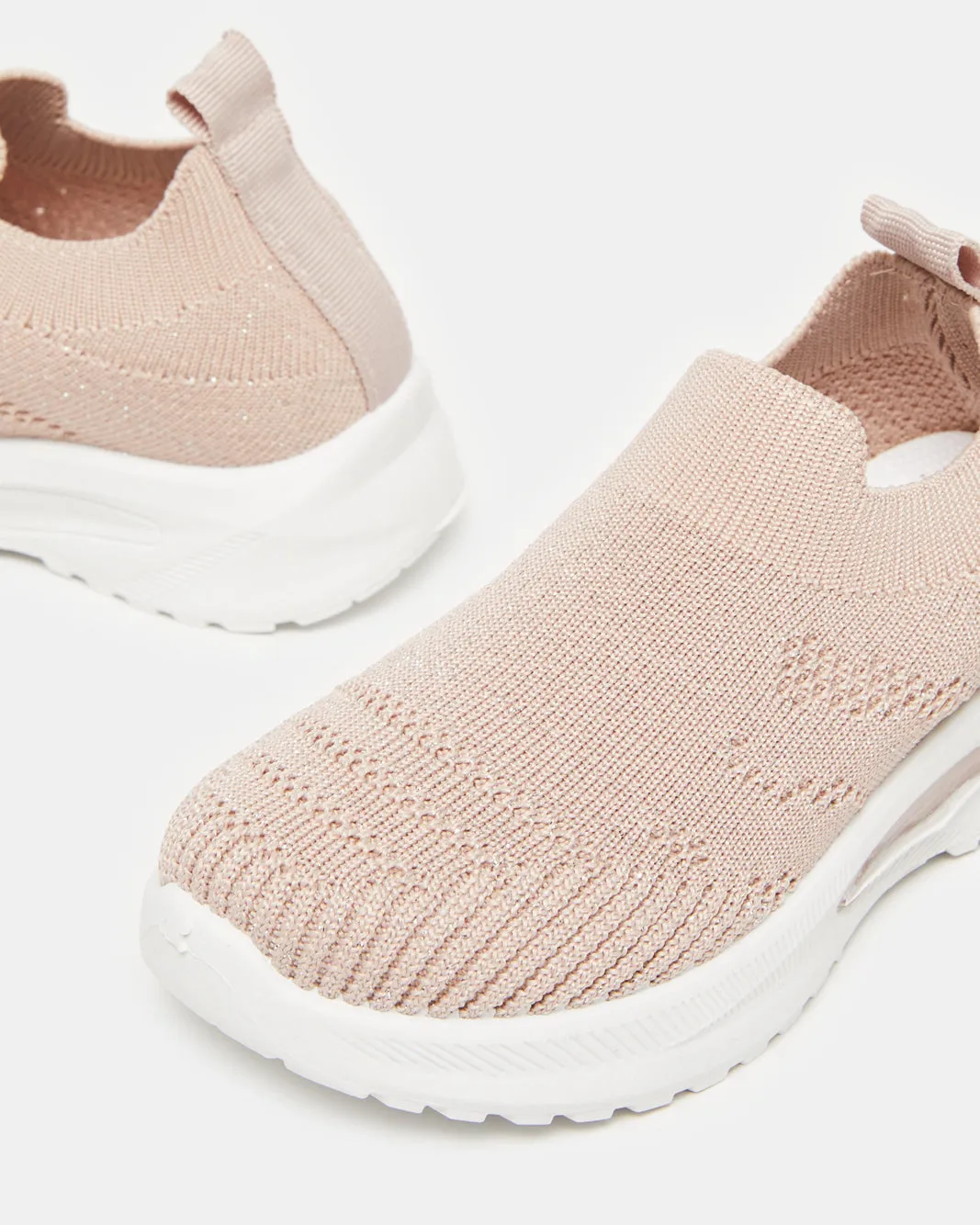 Infant Girls Pink Flyknit Slip-On