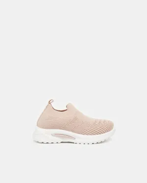 Infant Girls Pink Flyknit Slip-On