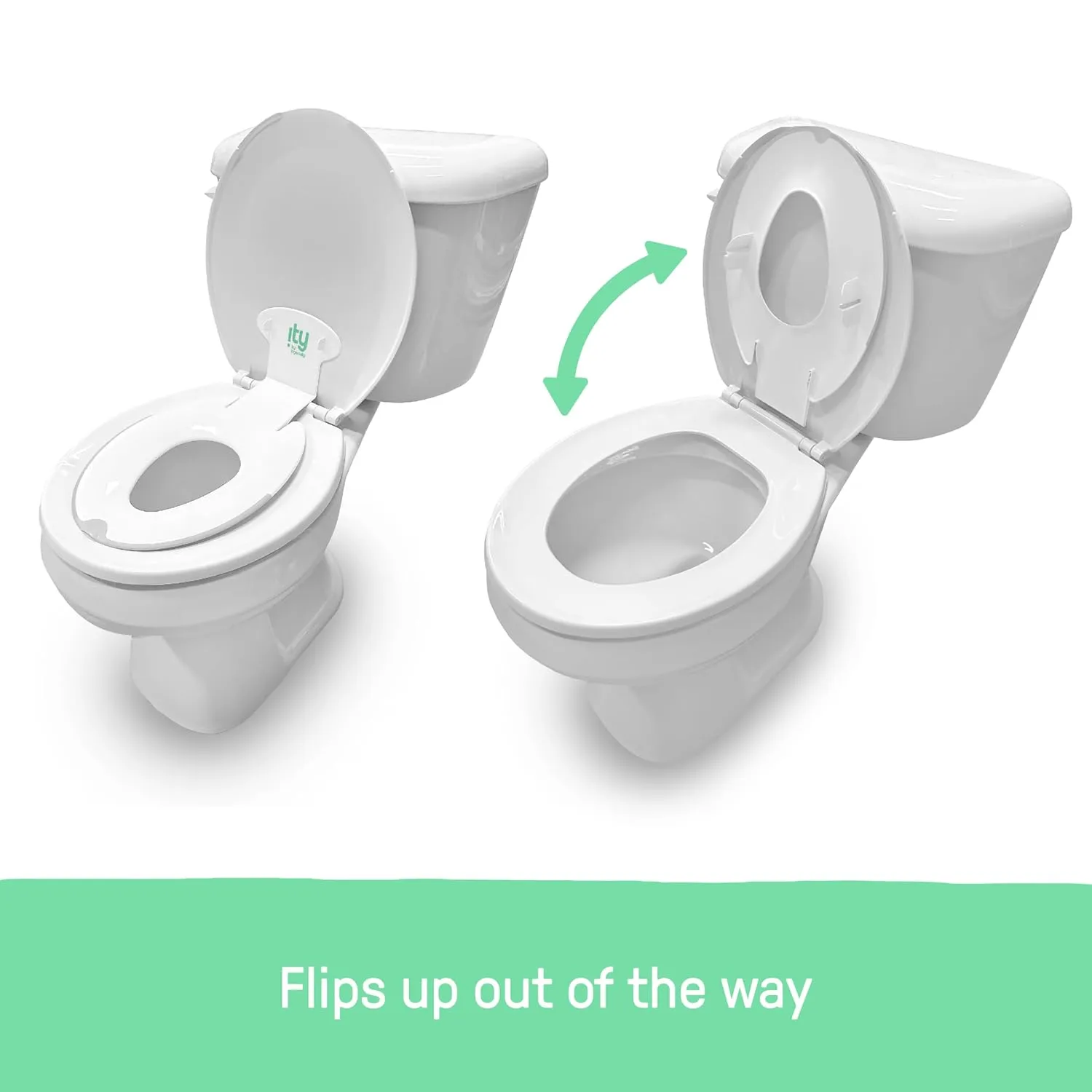 Ingenuity: ity by Ingenuity Flip & Sit Potty Seat 2pk (White) – Easy to Set Up & Remove Potty Training Seat That Attaches to Adult Toilet Seat