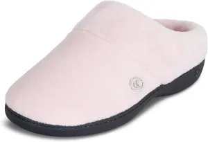 isotoner Men's Classic Hoodback W Memory Foam, Peony, 7.5-8