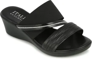 ITALIAN Shoemakers Womens Bestie Wedges 7 Black