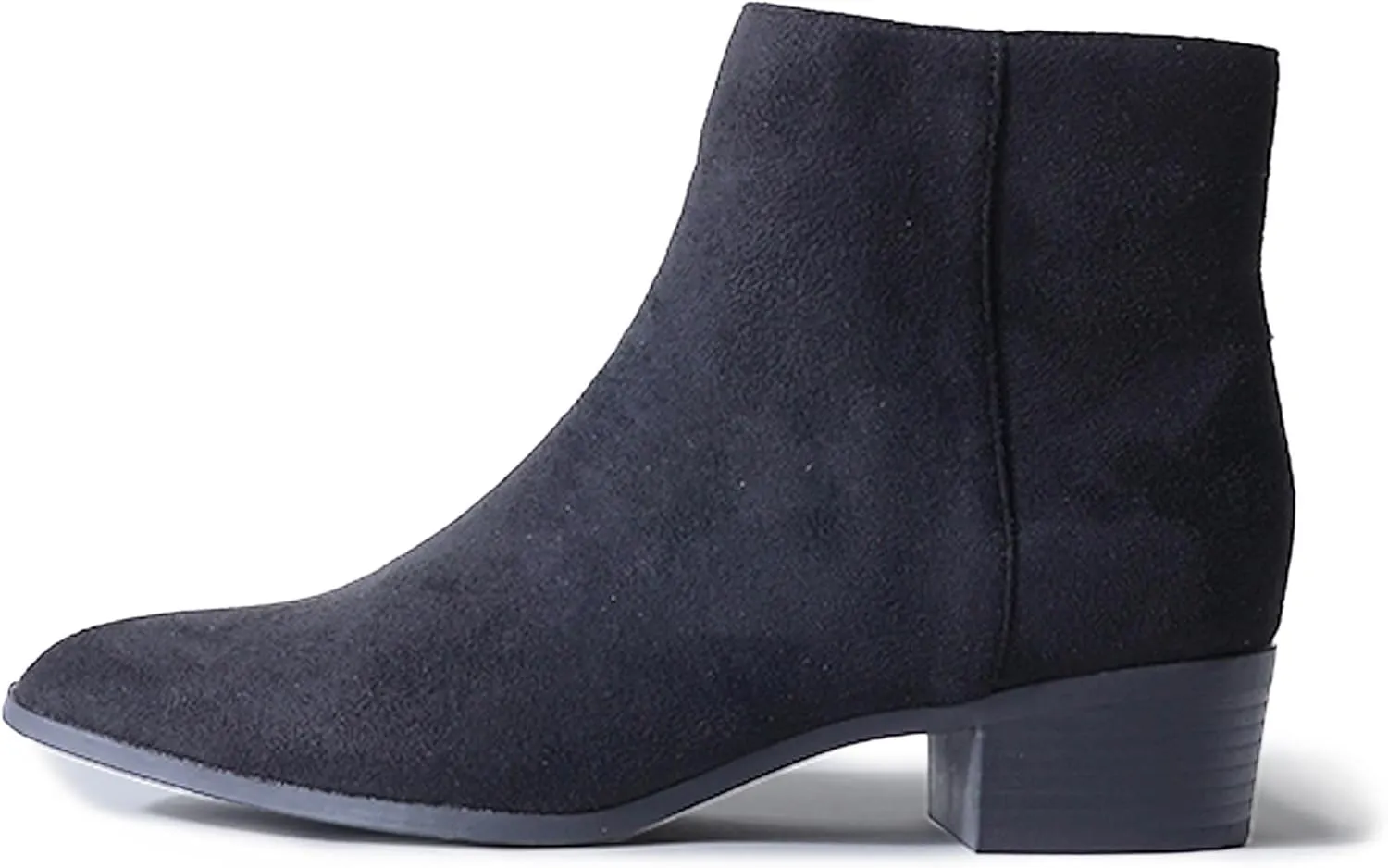 J. Adams Women's Viper Ankle Boots - Short Chunky Low-Heel Pointed-Toe Block Booties, Comfortable and Stylish for Everyday Wear