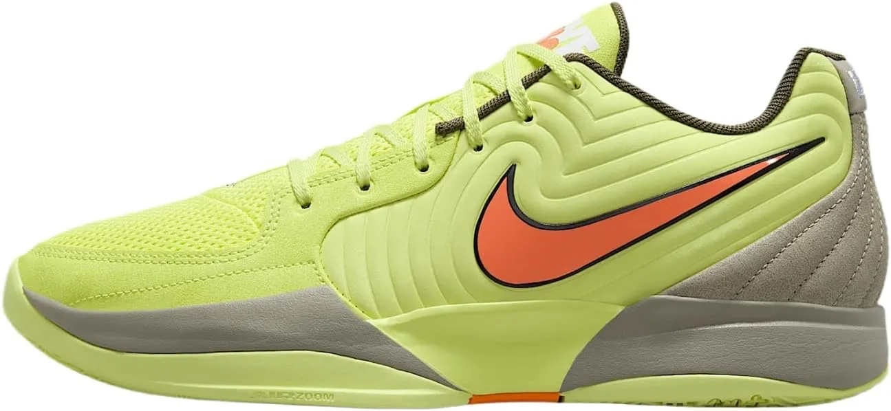 Ja 2 Basketball Shoes (FD7328-701, Light Lemon Twist/Light Army/Cargo Khaki/Total Orange) Size 7