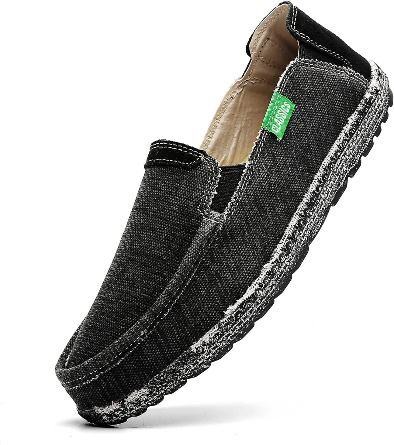 JAMONWU Men's Slip on Shoes Cloth Shoes Deck Shoes Canvas Leisure Vintage Casual Loafer Boat Shoes