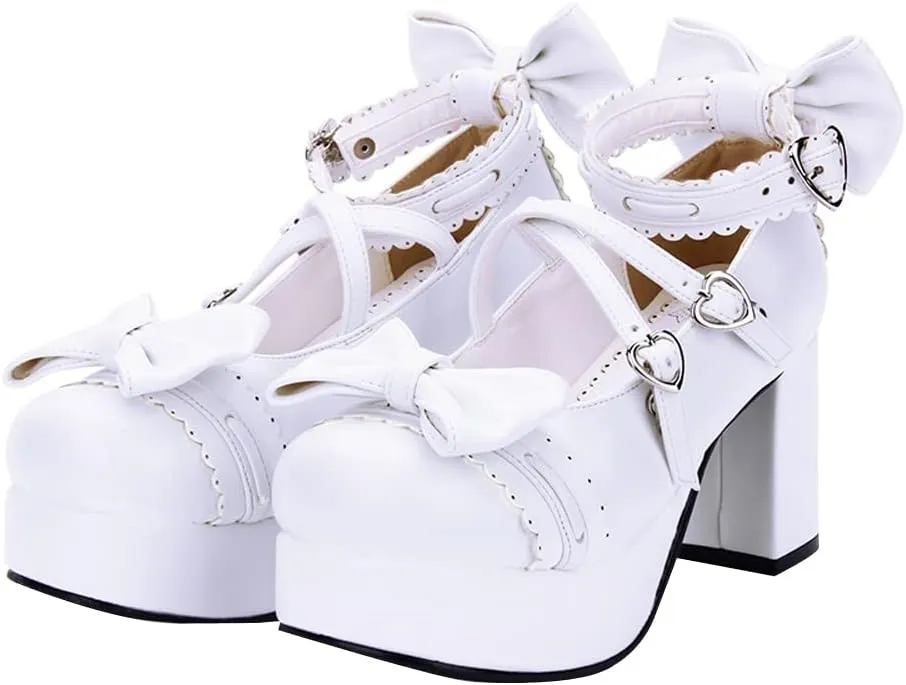 Japanese Lolita Party Shoes Platform Heels Strappy Women's Pumps