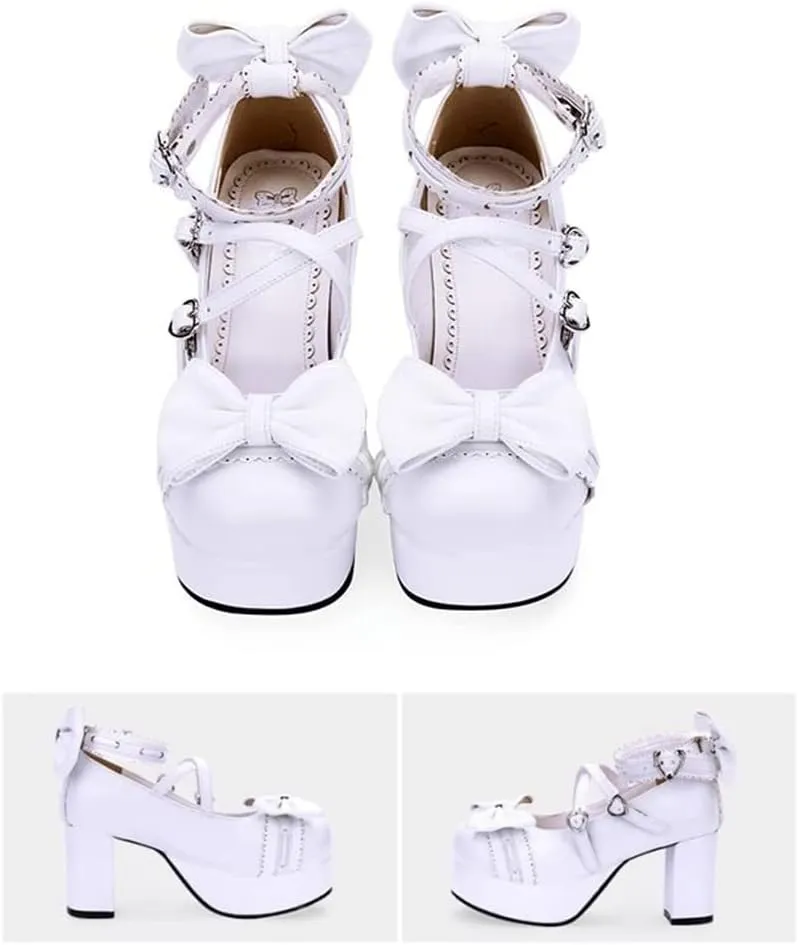 Japanese Lolita Party Shoes Platform Heels Strappy Women's Pumps