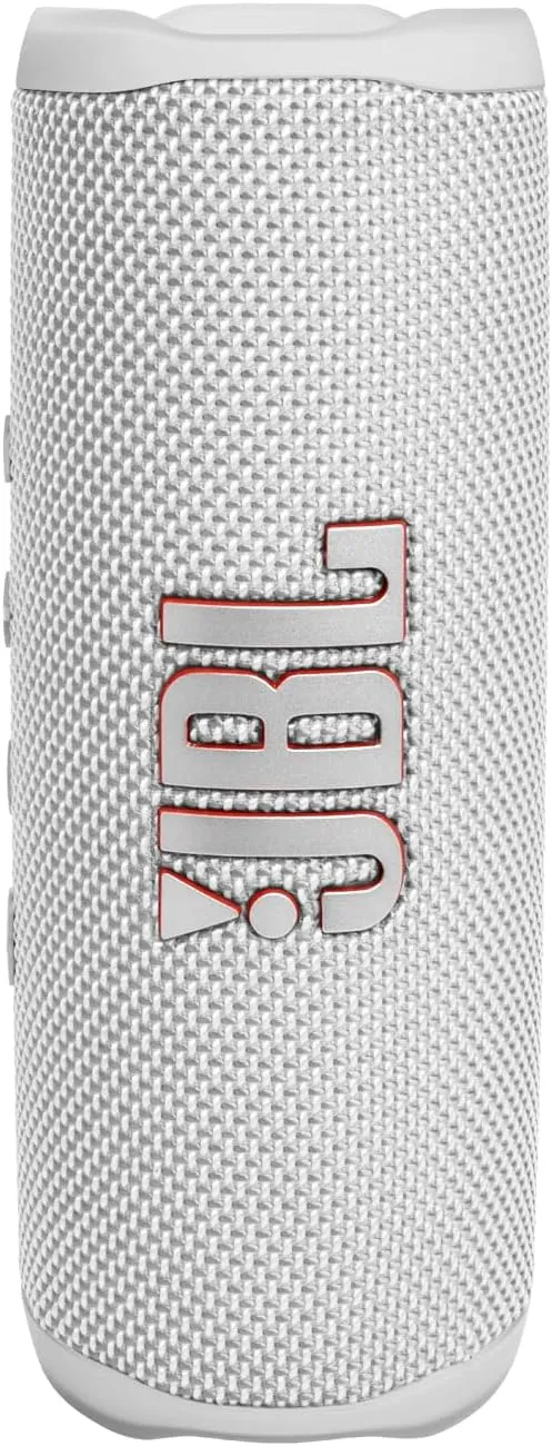 JBL Flip 6 - Portable Bluetooth Speaker, powerful sound and deep bass, IPX7 waterproof, 12 hours of playtime, JBL PartyBoost for multiple speaker pairing for home, outdoor and travel (White)