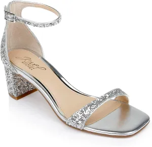 Jewel Badgley Mischka Reese Simple Block Heel Sandal