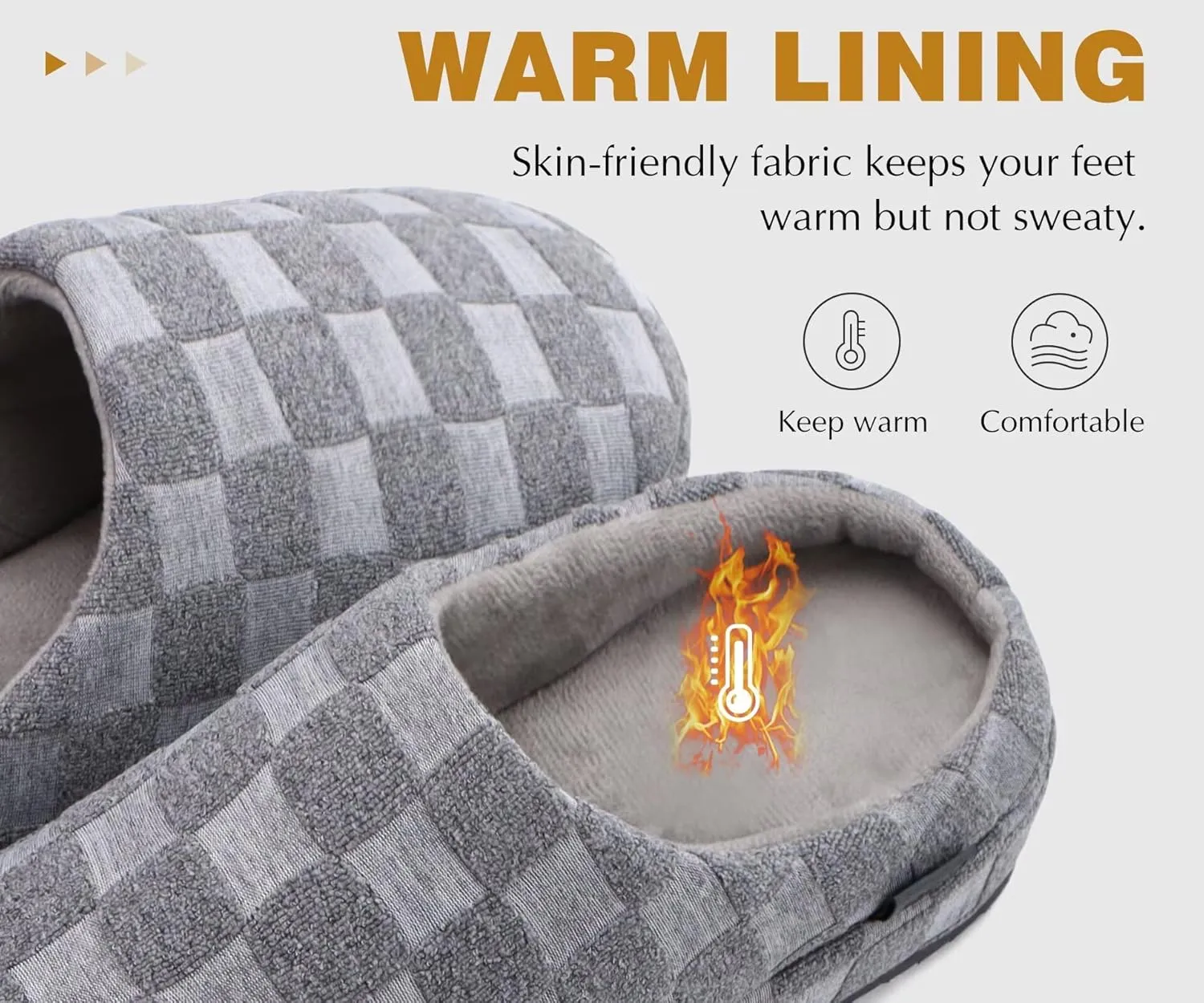 jiajiale Mens House Slippers Cozy Thick Cushion Yoga Foam Lightweight Warm Clog Slippers Slip On Indoor Outdoor Hard Rubber Sole
