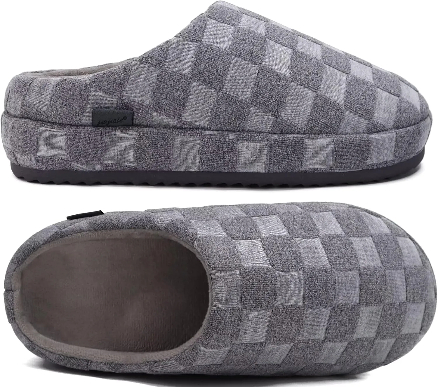 jiajiale Mens House Slippers Cozy Thick Cushion Yoga Foam Lightweight Warm Clog Slippers Slip On Indoor Outdoor Hard Rubber Sole