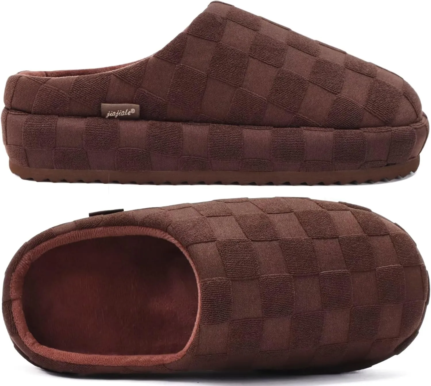 jiajiale Mens House Slippers Cozy Thick Cushion Yoga Foam Lightweight Warm Clog Slippers Slip On Indoor Outdoor Hard Rubber Sole