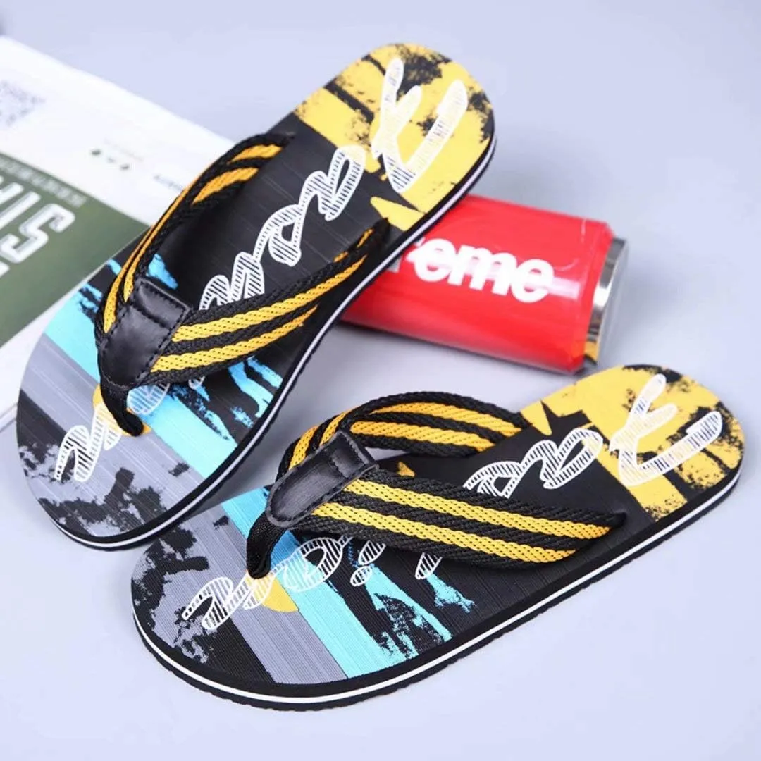 Jinsha Men's summer Flip-flops flop deodorant and breathable comfort soft non-slip T-shaped sandals outdoor unisex