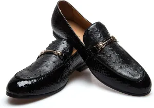 JITAI Men's Lindford Moc Toe Bit Slip-on Penny Loafer Party Shoes