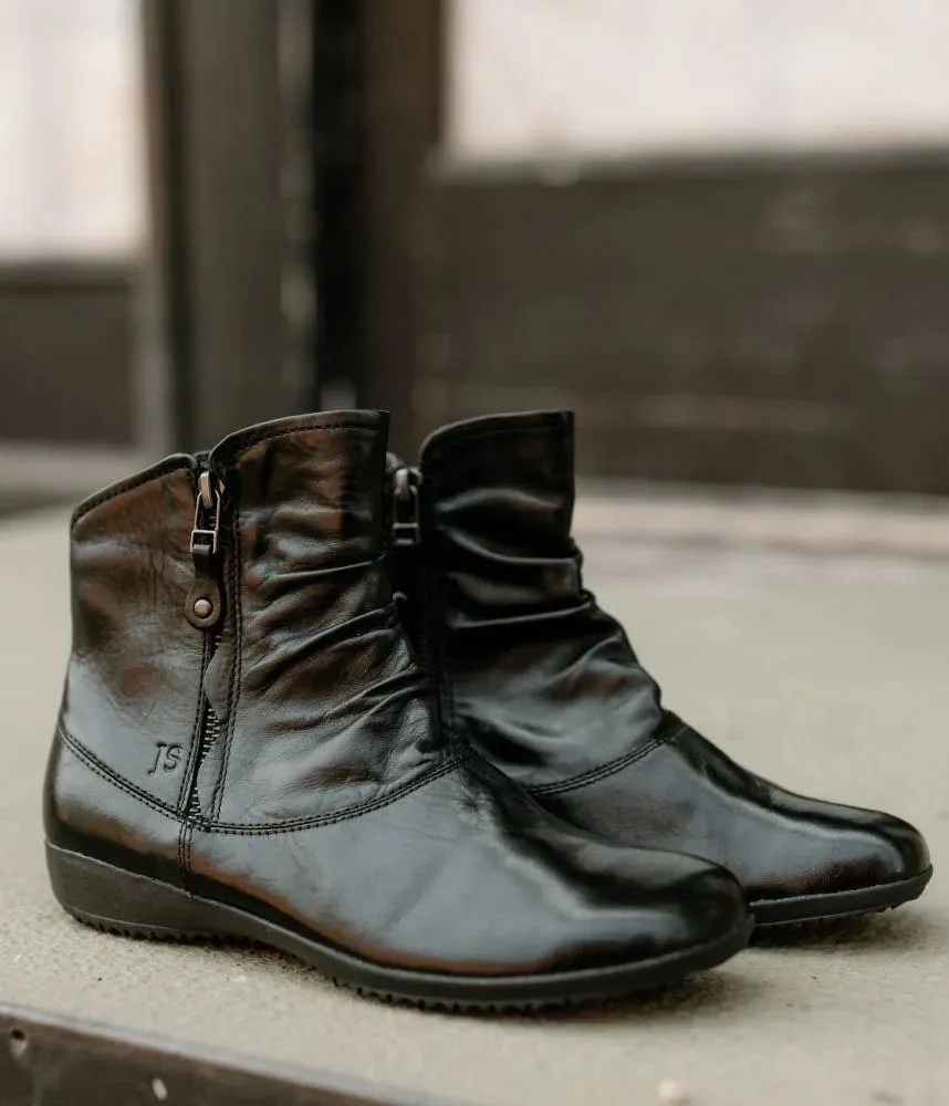 Josef Seibel Stylish Black Leather Slouch Boots