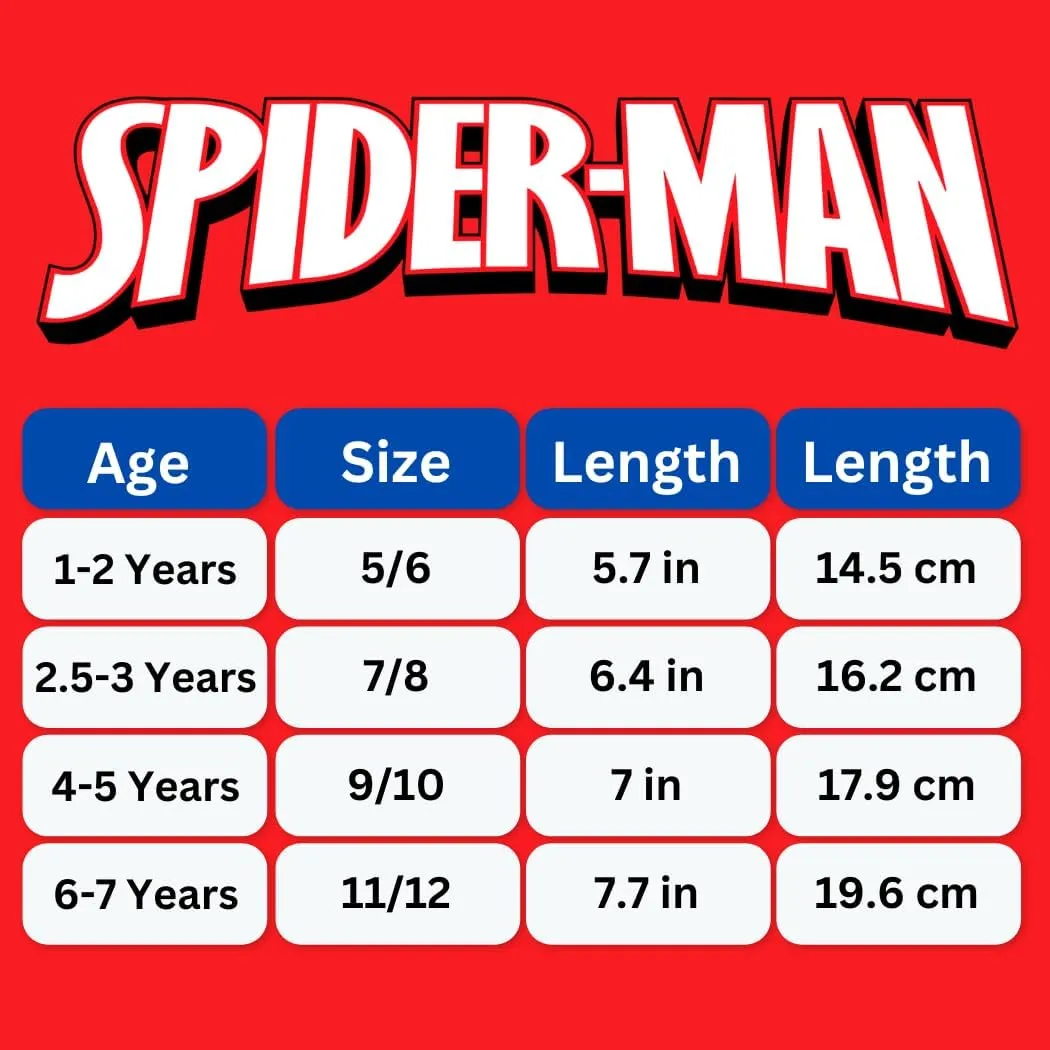 Josmo Kids Spiderman Clog Sandal Waterproof Slip-On Slides for Boys - Spidey Closed Toe Clogs with Backstrap (Sizes 5-10 Toddlers / 11-12 Little Kids)