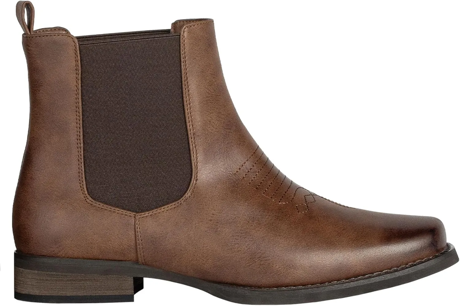 J's.o.l.e Western Cowboy Boots for Men Square Toe Stylish Ankle Chelsea Boots