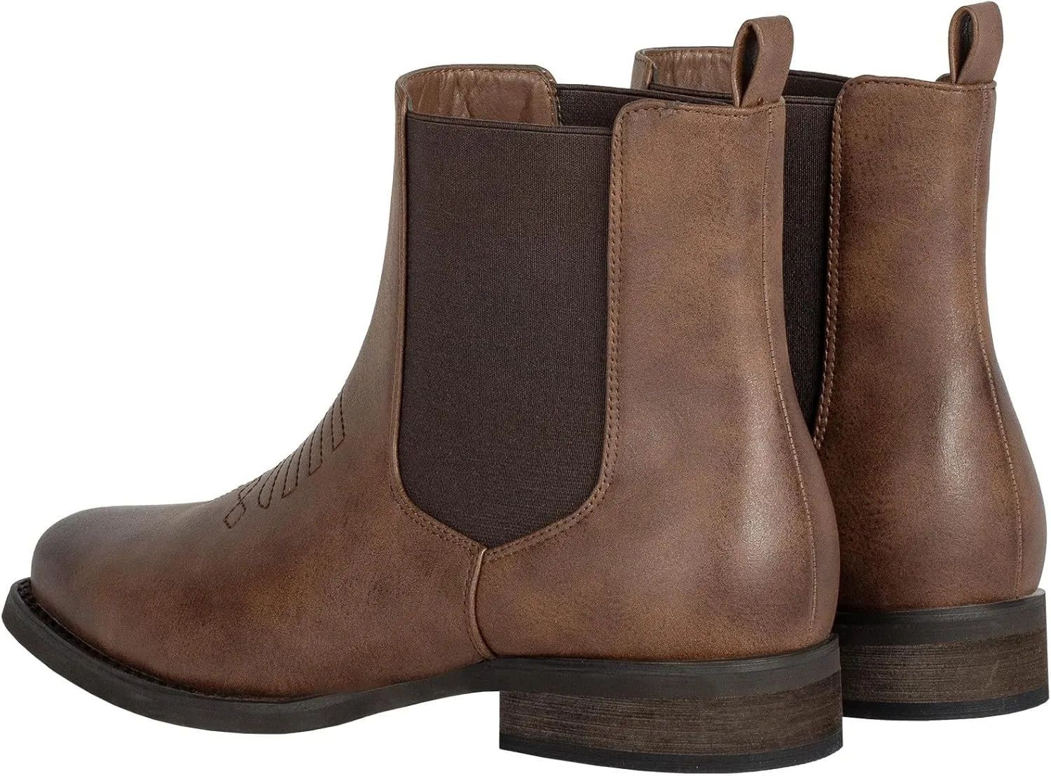 J's.o.l.e Western Cowboy Boots for Men Square Toe Stylish Ankle Chelsea Boots