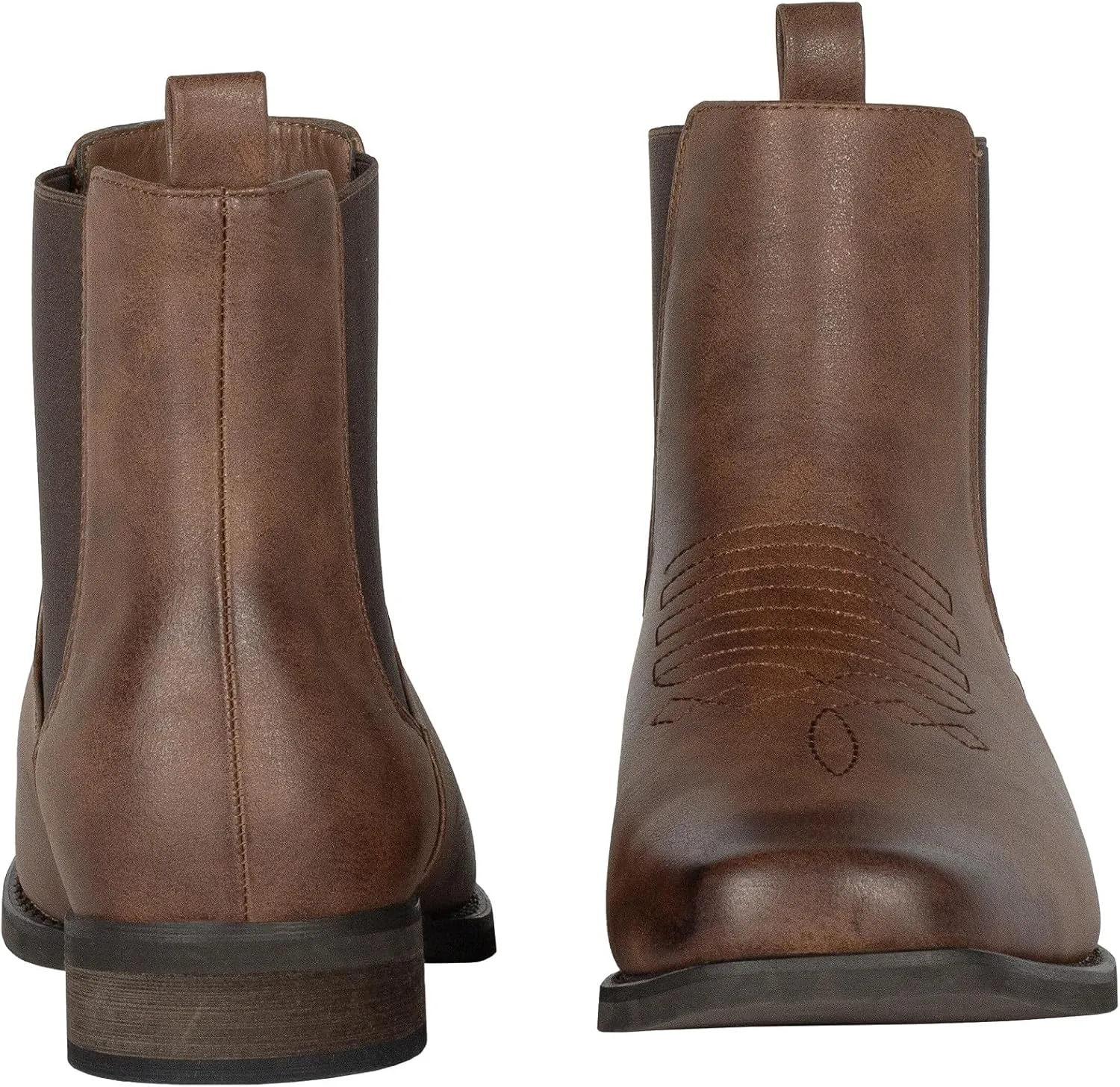 J's.o.l.e Western Cowboy Boots for Men Square Toe Stylish Ankle Chelsea Boots