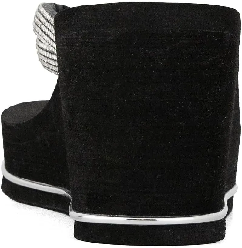 JUICY COUTURE Wedge Platform Flip Flop: High-Fashion, Soft Beach Sandal, Thong-Style Slide
