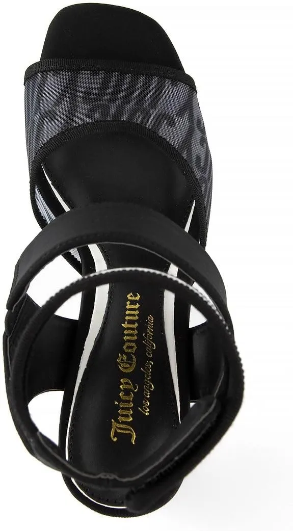 Juicy Couture Women's High Heel Dress Sandals with Open Toe, Ankle Strap, and Stylish Strap Closure