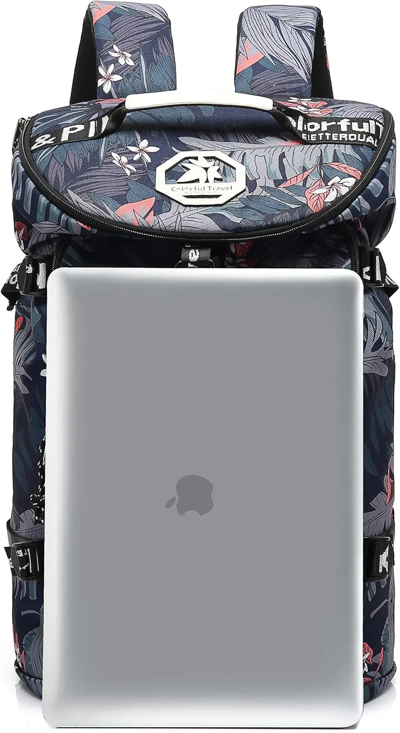 Kalesi Floral Gym Duffle Bag Backpack 4 ways for Women Waterproof with Shoes Compartment for travel Sport Hiking laptop Lightweight