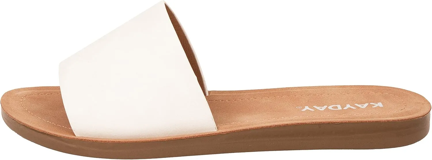 KAYDAY Womens Flip Flop Sandals Basic Plain Slippers Slip On Sandals Slides Casual Peep Open Toe ROMEO