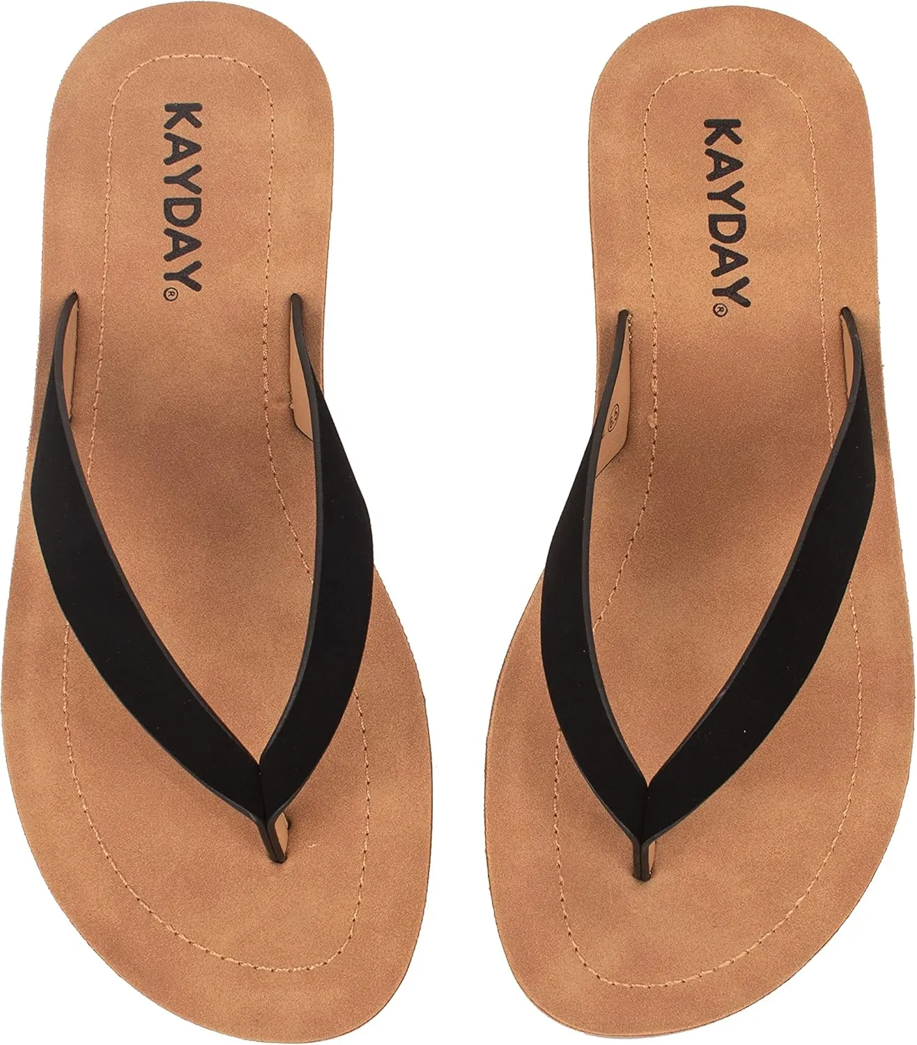 KAYDAY Womens Flip Flop Sandals Basic Thongs Flats EARL