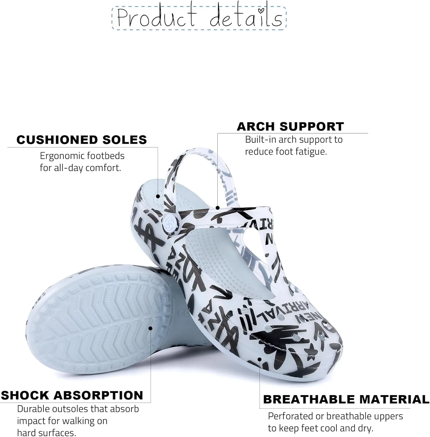 KELMALL Non Slip Clogs for Women, Classic Slip On Platform Nursing Garden Mules & Clogs Comfort Lightweight
