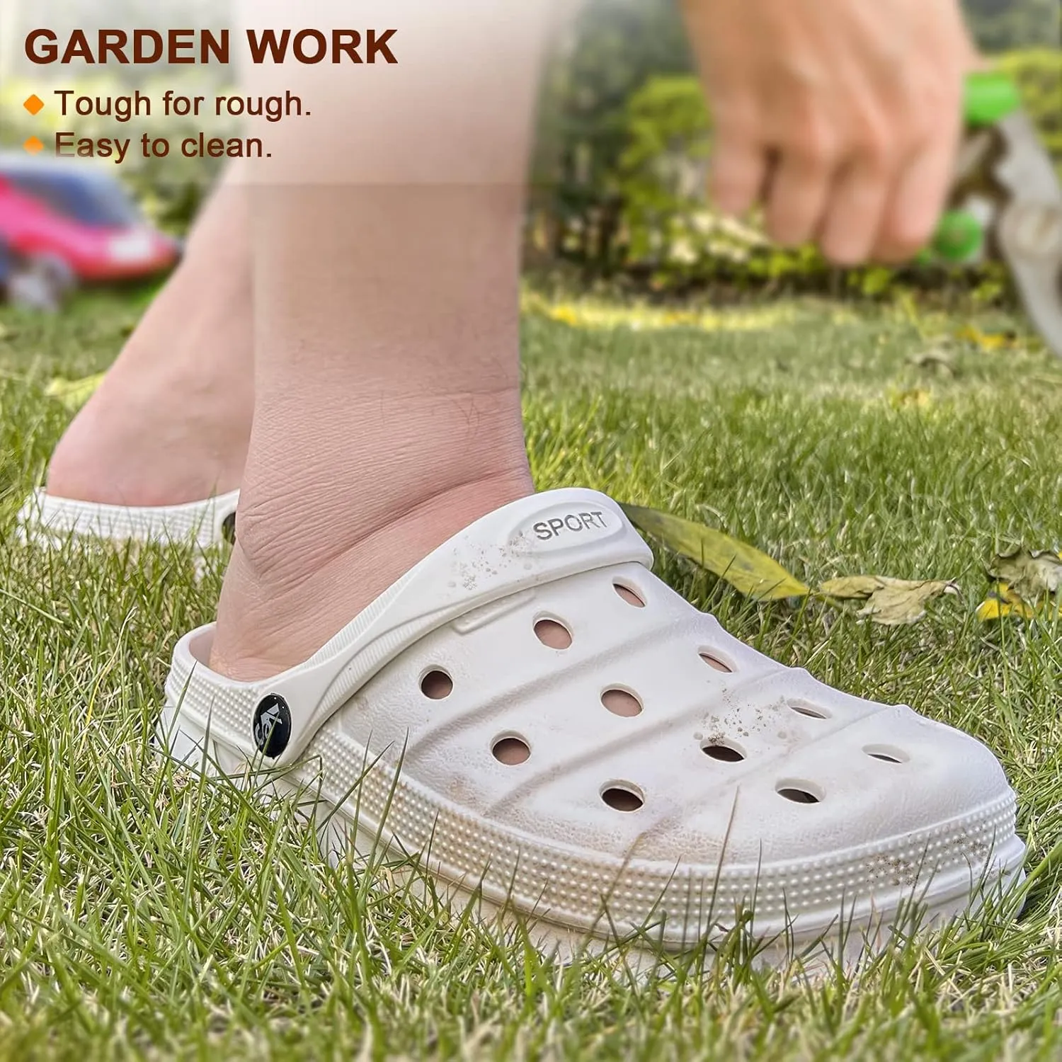KEMISANT Men Clogs, Unisex Slip-on Yard Garden Shoes Mules Cleaner Shoes House Work Cushioned Supportive