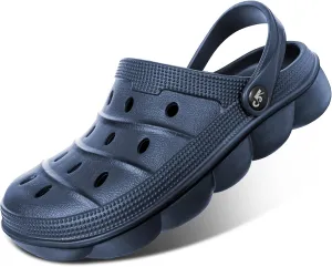 KEMISANT Men Clogs, Unisex Slip-on Yard Garden Shoes Mules Cleaner Shoes House Work Cushioned Supportive
