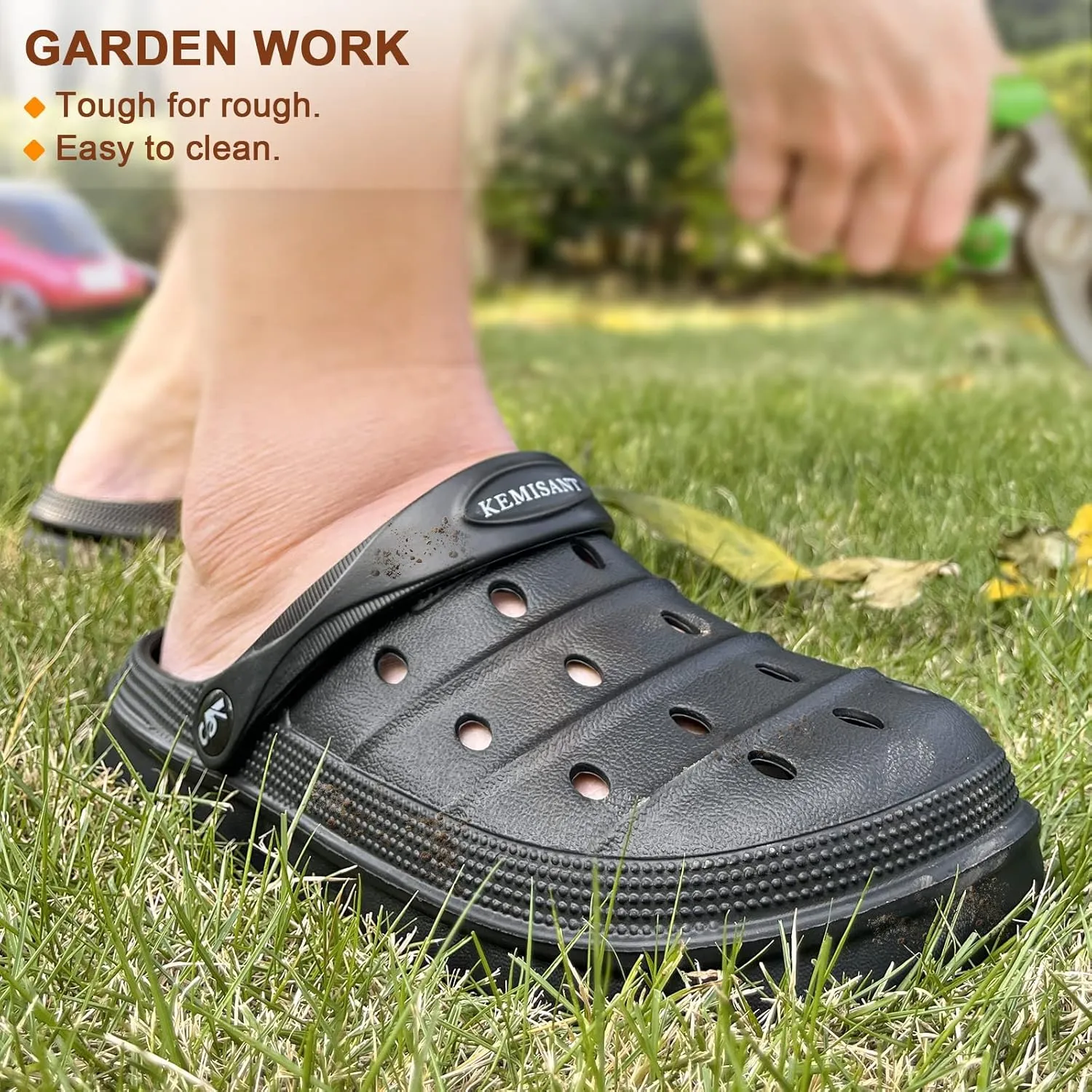 KEMISANT Men Clogs, Unisex Slip-on Yard Garden Shoes Mules Cleaner Shoes House Work Cushioned Supportive