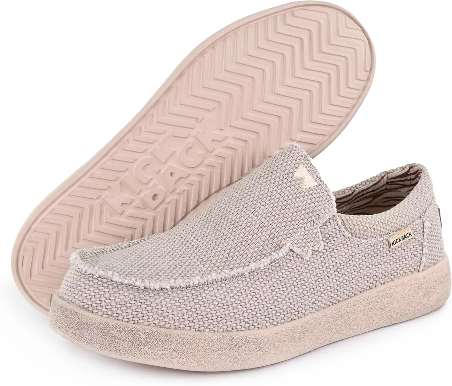 Kickback Don Juan - Mens Slip On Loafers - Lightweight Canvas Slip in Shoes - Mens Loafers - Slip on Summer Shoes - Designed with a Lower Volume to Fit a Slimmer Foot