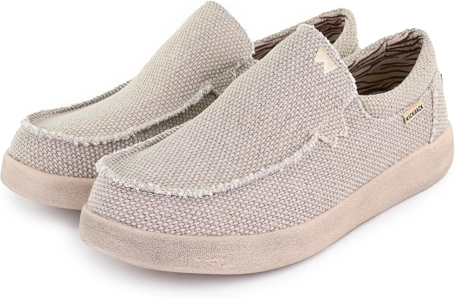 Kickback Don Juan - Mens Slip On Loafers - Lightweight Canvas Slip in Shoes - Mens Loafers - Slip on Summer Shoes - Designed with a Lower Volume to Fit a Slimmer Foot