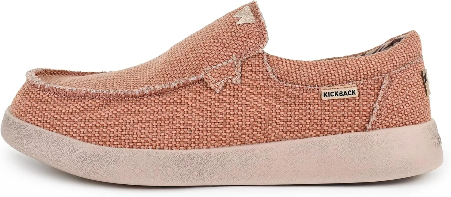 Kickback Don Juan - Mens Slip On Loafers - Lightweight Canvas Slip in Shoes - Mens Loafers - Slip on Summer Shoes - Designed with a Lower Volume to Fit a Slimmer Foot
