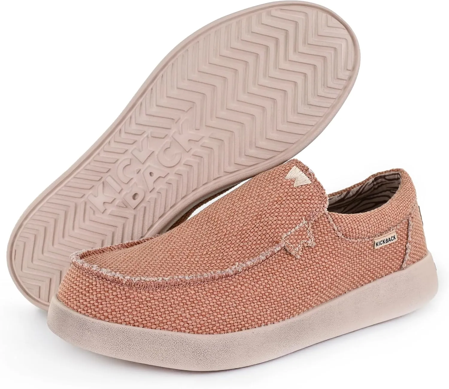 Kickback Don Juan - Mens Slip On Loafers - Lightweight Canvas Slip in Shoes - Mens Loafers - Slip on Summer Shoes - Designed with a Lower Volume to Fit a Slimmer Foot