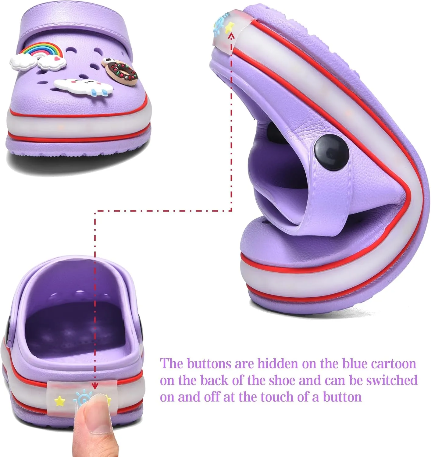 Kids' Boys Girls LED Clogs Cute Garden Shoes Cartoon Slides