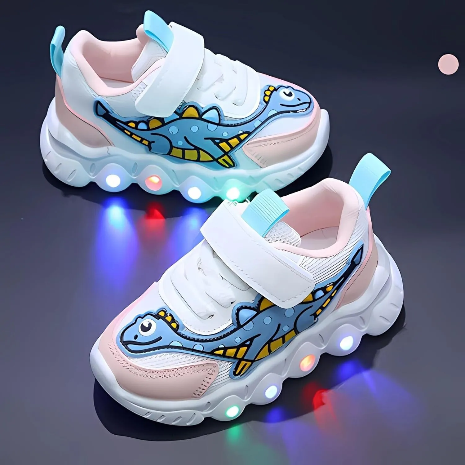 Kids LED Light Up Shoe Boys Girls Luminous Trainers Mesh Shoes Sports Casual Glow Fashion Flashing Athletic Sneaker Xmas