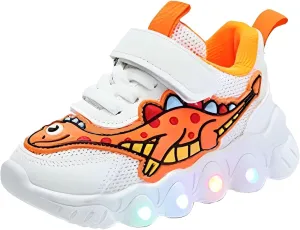 Kids LED Light Up Shoe Boys Girls Luminous Trainers Mesh Shoes Sports Casual Glow Fashion Flashing Athletic Sneaker Xmas