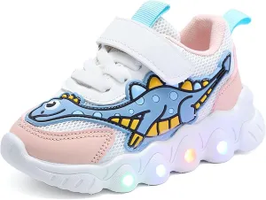 Kids LED Light Up Shoe Boys Girls Luminous Trainers Mesh Shoes Sports Casual Glow Fashion Flashing Athletic Sneaker Xmas