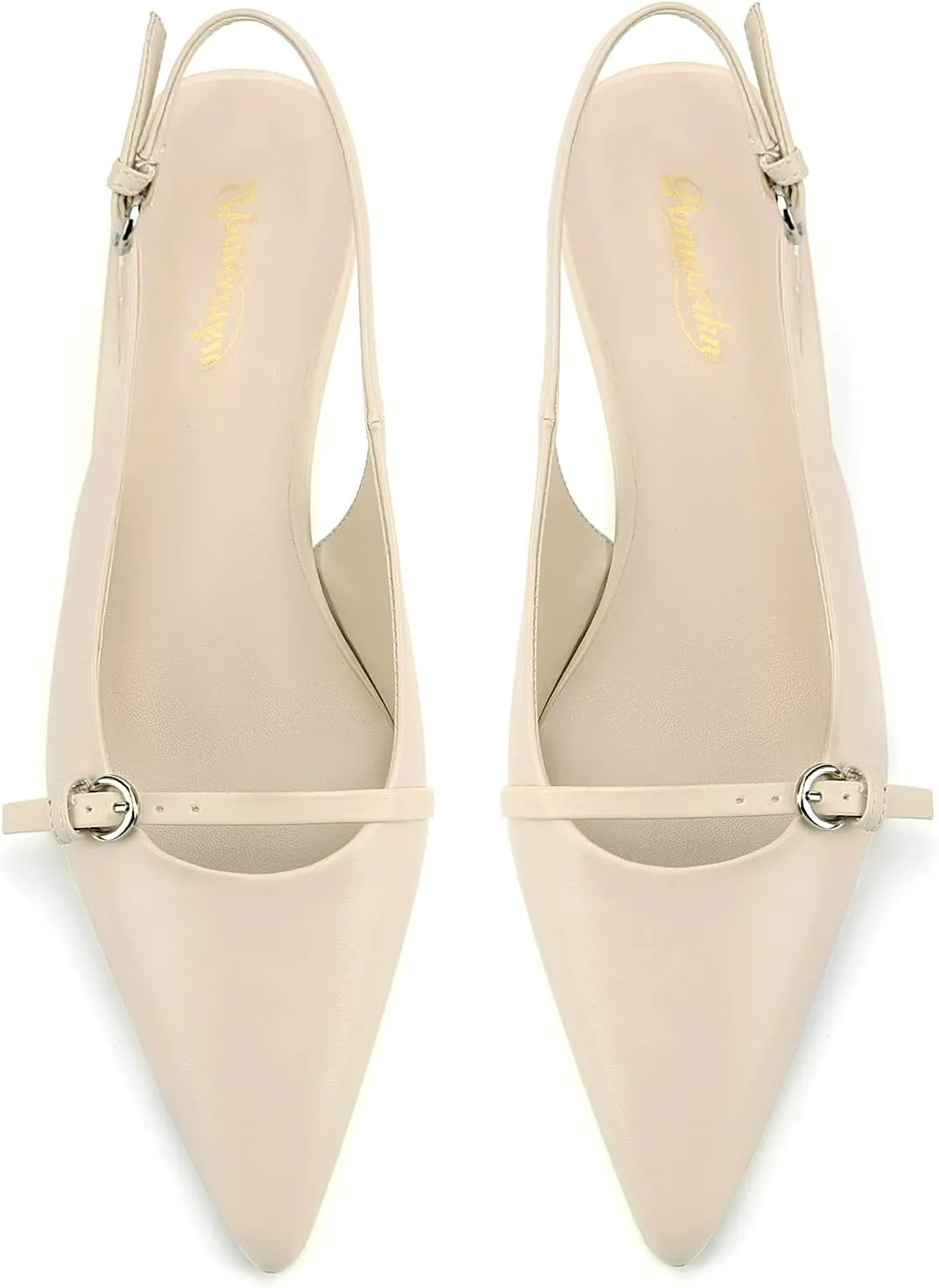 Kitten Heels for Women Slip on Shoes Pumps Stylish Closed Pointed Toe Pump Shoes
