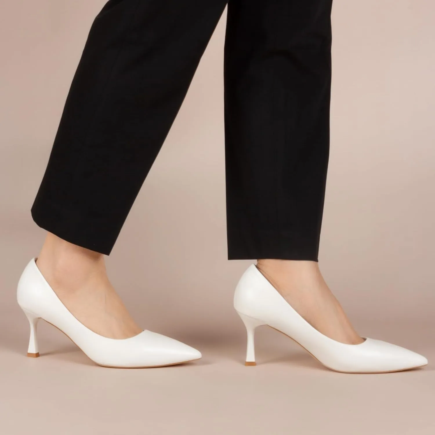 Kitten Heels Pumps Women Pointed Closed Toe Pumps Shoes for Work Wedding Party Slip-On Pumps Shoes for Lady Size 6-10