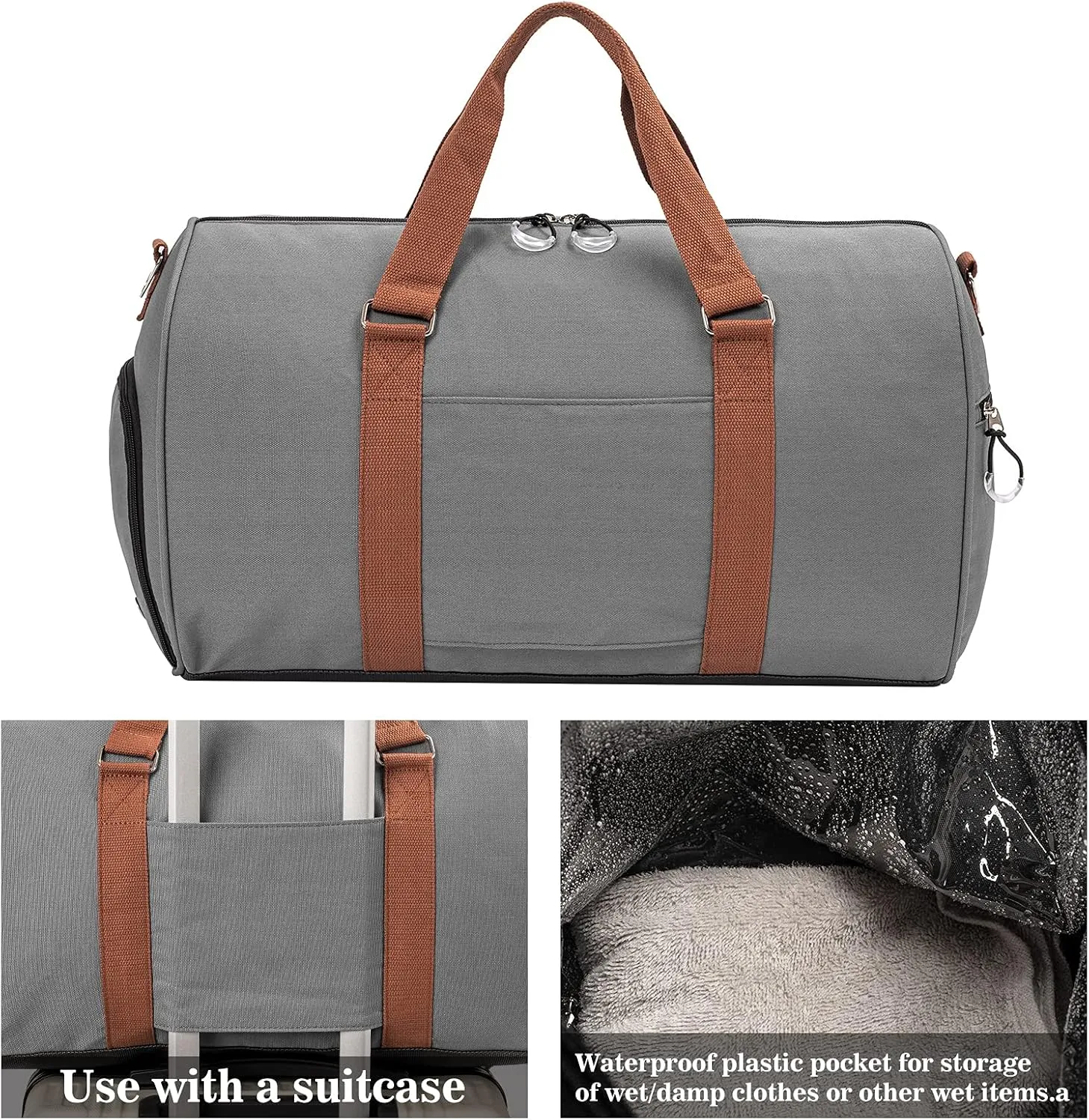 Kuston Sports Gym Bag with Shoe Compartment&Wet Pocket,Travel Duffel bag,Weekend Bag,Workout Bag Suitable for Men and Women
